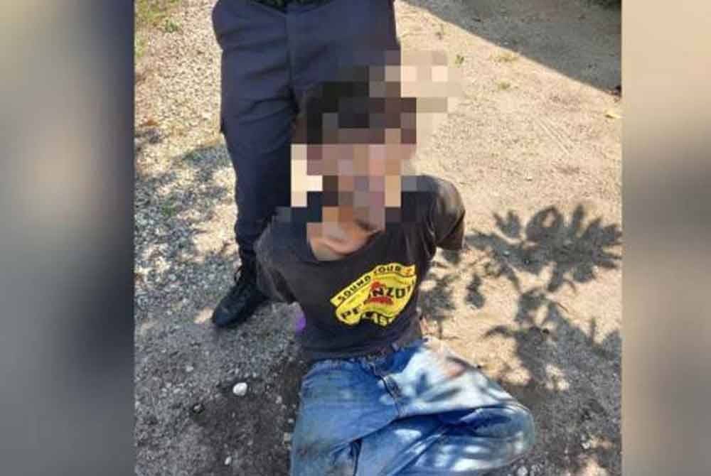 Suspek dikejarkan ke Hospital Pulau Pinang setelah mengadu pening kepala sebaik tangkapan dijalankan. Foto PDRM