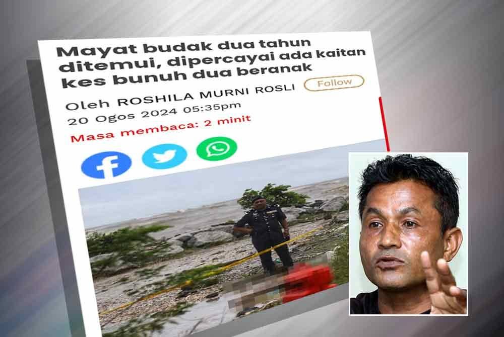 Laporan Sinar Harian pada Selasa. Gambar kecil: Yusof