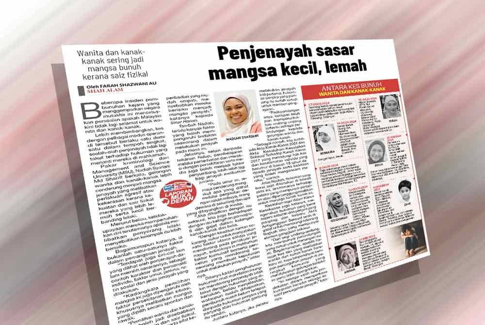 Laporan Sinar Harian pada 20 Ogos lalu.