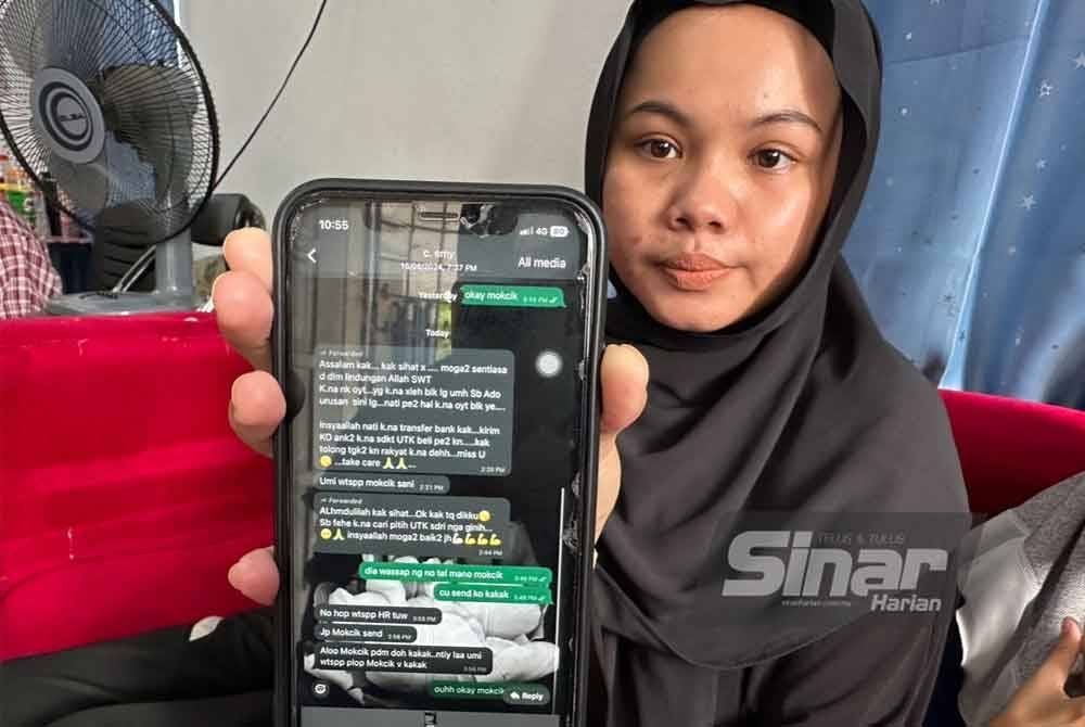 Pesanan melalui WhatApps yang ditinggalkan Marhaizuna. Foto Sinar Harian/ADILA SHARINNI WAHID