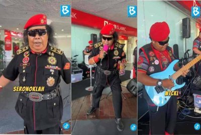 Rani Kulup beraksi bermain drum sempena Perhimpunan Agung UMNO (PAU) 2024 di Pusat Dagangan Dunia Kuala Lumpur (WTCKL). Foto Bernama