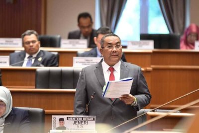 Sanusi ketika membentangkan Rang Undang-Undang Tubuh Kerajaan Kedah (Pindaan) 2024 untuk meletakkan Mahkamah Syariah di bawah Undang-Undang Tubuh Kerajaan Kedah.