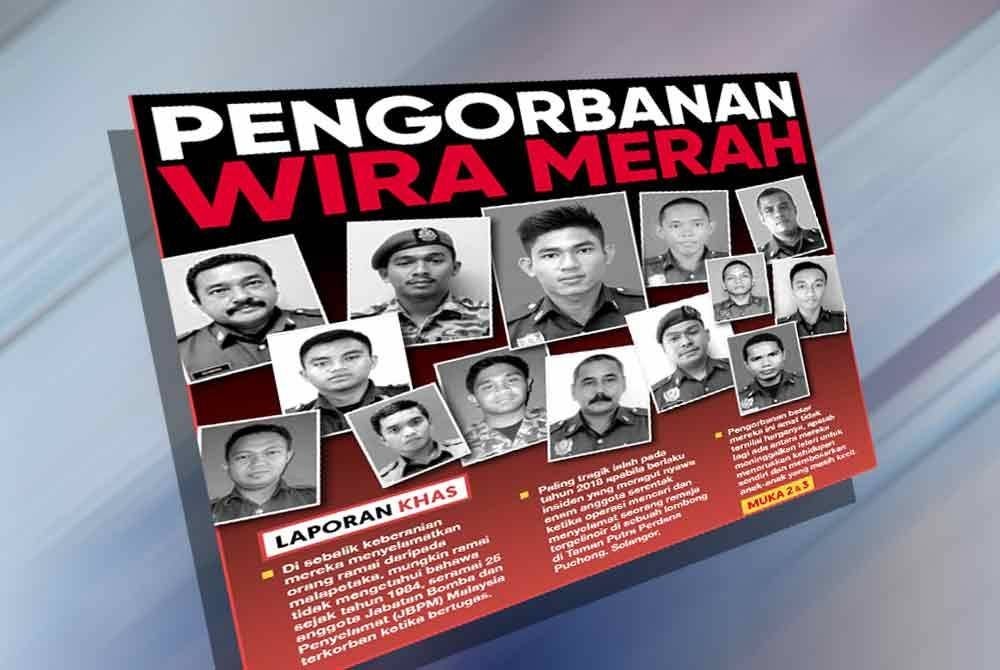 Laporan muka depan Sinar Harian pada Isnin.