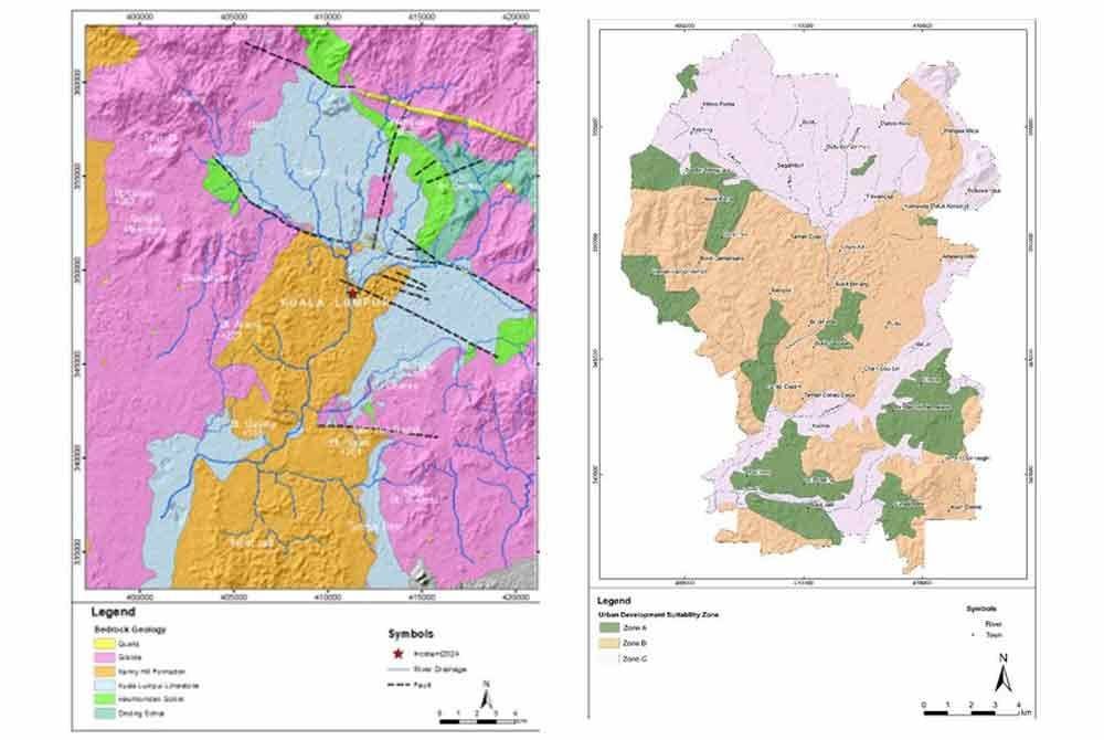 Lampiran peta dimuatnaik Jabatan Geologi Universiti Malaya (UM) di Facebook pada Selasa.
