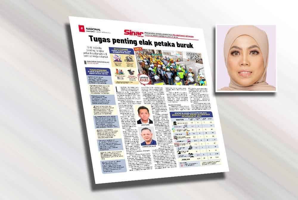 Keratan laporan khas Sinar Harian. Gambar kecil: Mazlina Zaira