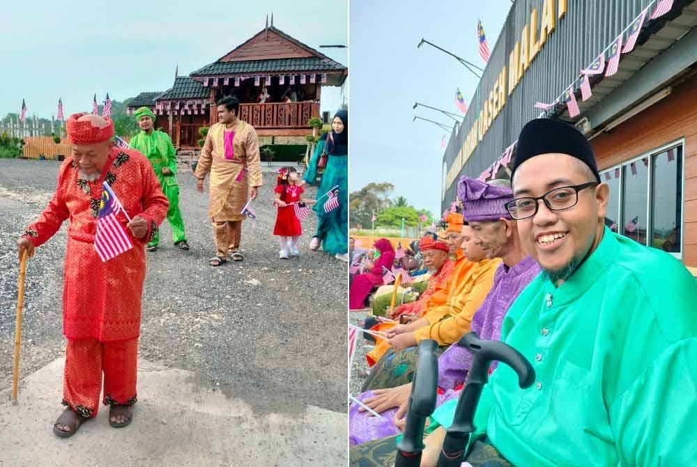 Akmat tetap meneruskan perbarisan walaupun ketinggalan. Gambar kanan: Mohd Irfan