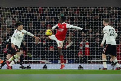 Nketiah ketika bersama Arsenal.