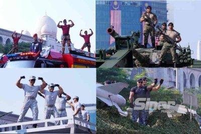Sambutan Hari Kebangsaan 2024 dimeriahkan dengan penyertaan pelbagai pasukan keselamatan Malaysia yang menampilkan 'abang sado' masing-masing. FOTO SINAR HARIAN-MOHD HALIM ABDUL WAHID