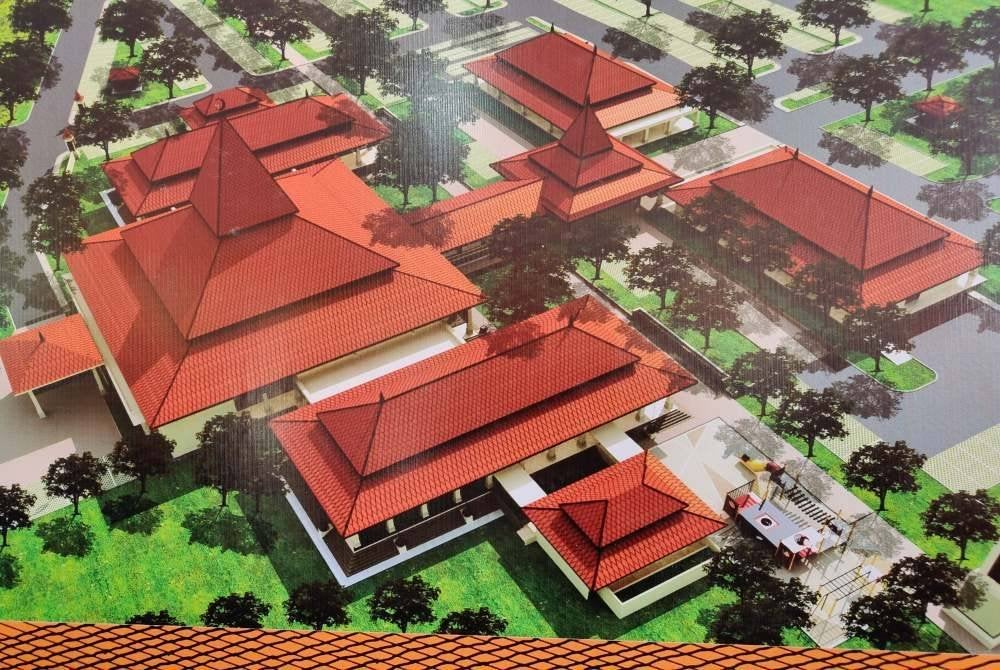 Pelan pembinaan Kompleks Islam Wira Damai.