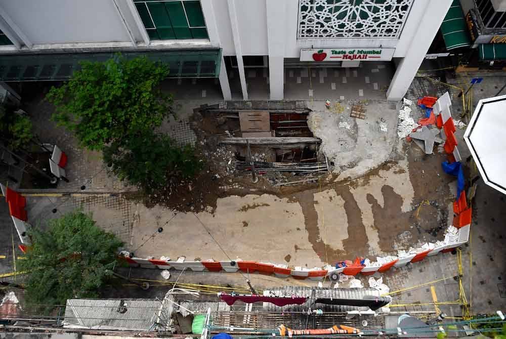Keadaan lokasi tanah jerlus di Jalan Masjid India.