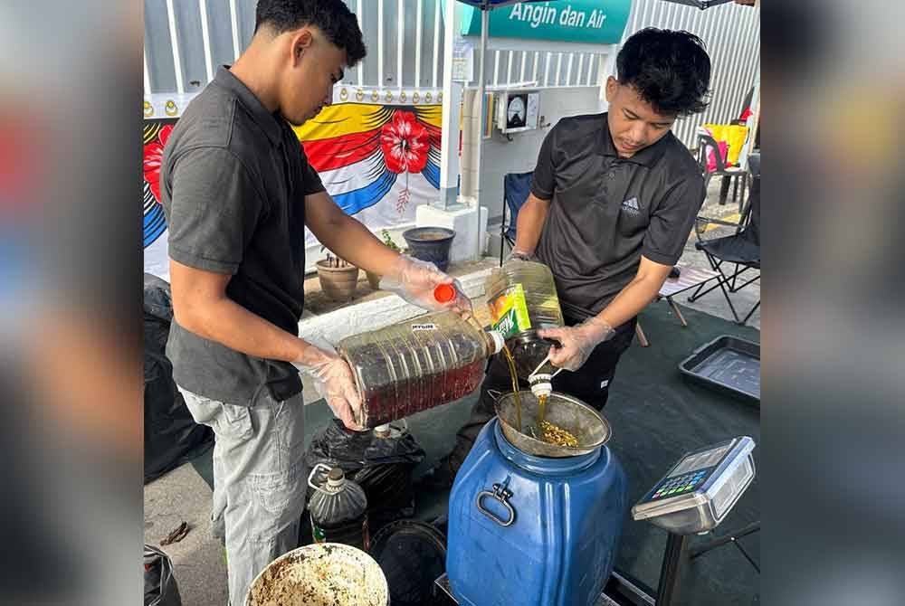 Minyak masak terpakai yang dibeli akan dikitar semula.