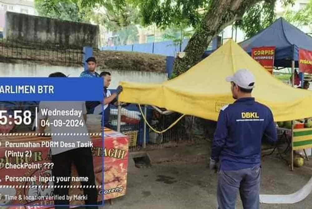 DBKL turut memuat naik gambar sekitar operasi dijalankan. Foto DBKL