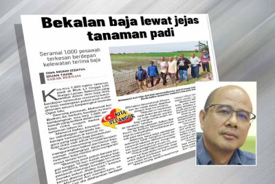 Keratan akhbar Sinar Harian pada Rabu. Gambar kecil: Rivoldiantoe