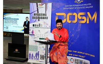 Mohd Uzir ketika sidang akhbar Peluncuran Myageing Dashboard & Trend dan Analisis Penuaan Penduduk di Malaysia yang diadakan secara dalam talian pada Jumaat.