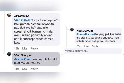 Suspek menghantar komen berunsur fitnah terhadap anggota polis yang terbunuh dalam serangan di Balai Polis Ulu Tiram, Johor. Foto: ihsan pembaca