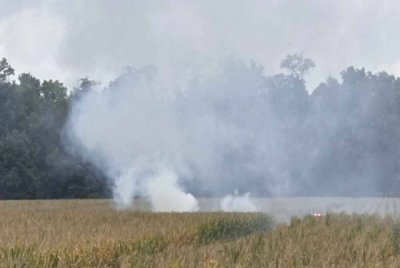 Sebuah pesawat enjin tunggal terhempas di ladang jagung, empat terbunuh. Foto AP