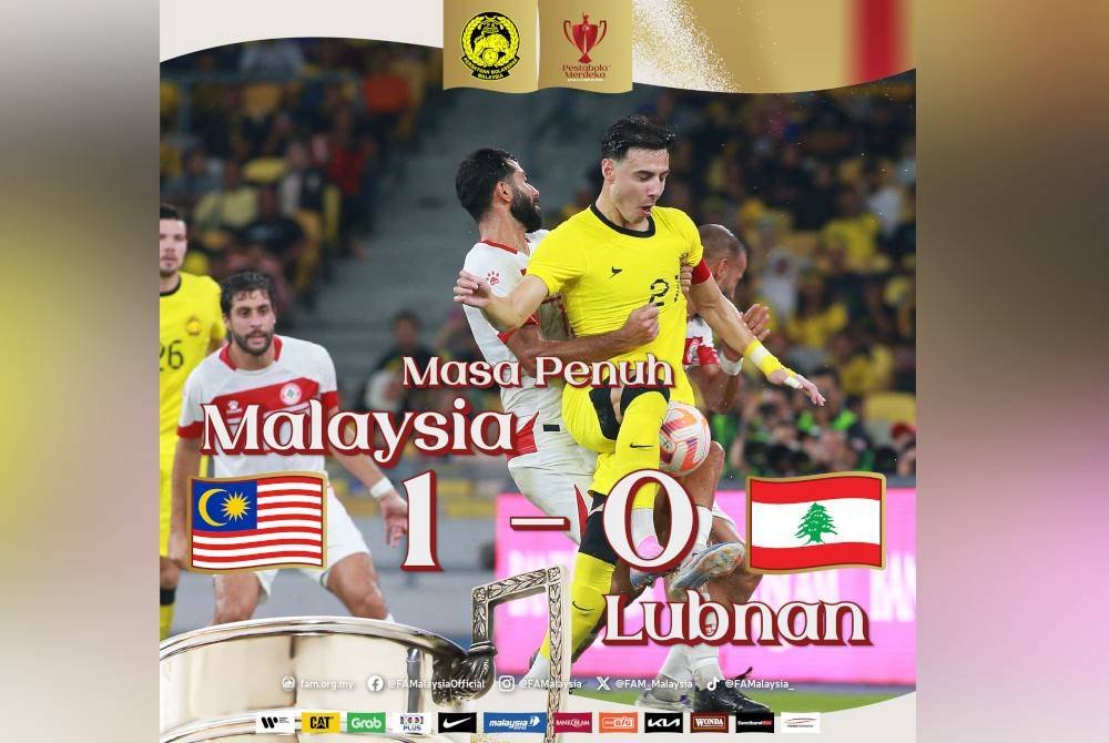 Malaysia muncul juara Pestabola Merdeka 2024 selepas menewaskan Lubnan 1-0 di Stadium Nasional Bukit Jalil.