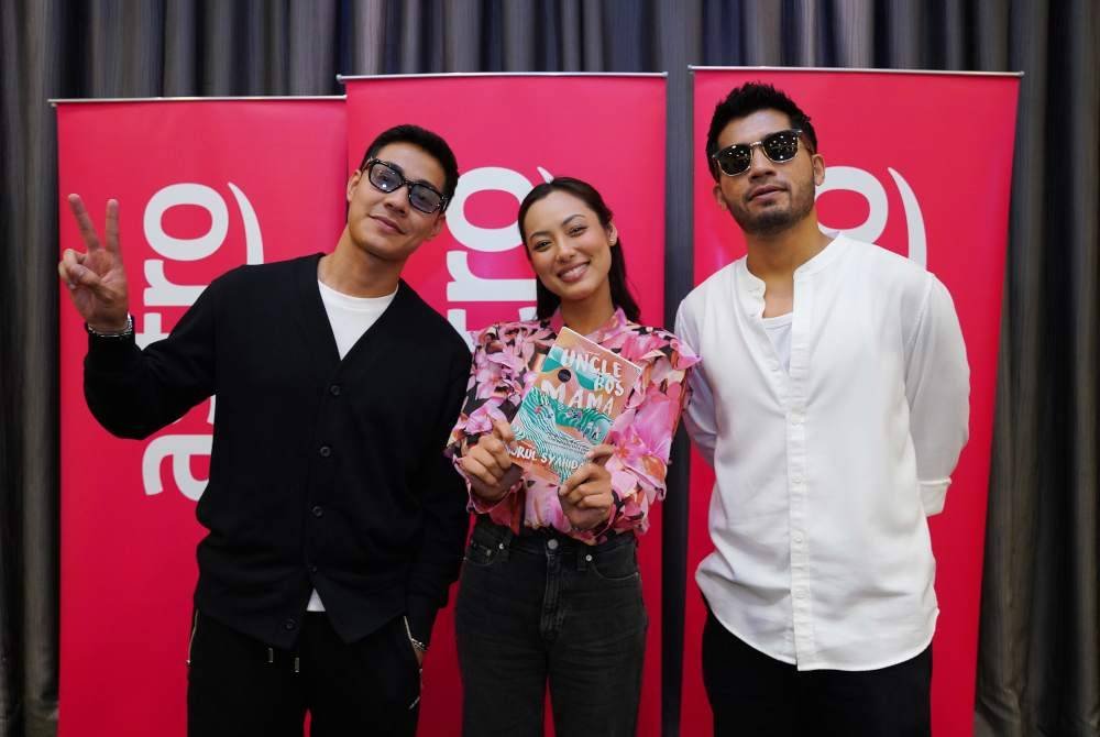 Barisan pelakon utama drama Uncle Bos Mama (dari kiri) Meerqeen, Ezzany dan Yusuf. Foto Sinar Harian - MOHD HALIM ABD WAHID