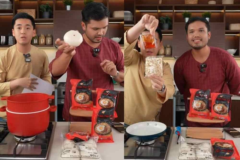 Khairul Aming bersama Pinn Yang ketika bersiaran langsung di TikTok.