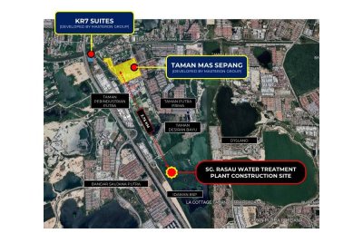 Kumpulan Masteron mengesahkan projek pembangunan di Taman Mas, Puchong tidak terjejas ekoran tebing sungai runtuh.