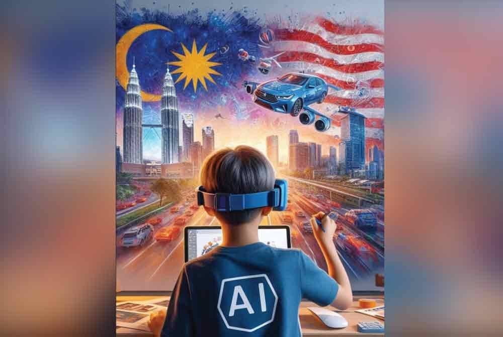 Karya Seni Generatif AI yang turut dipamerkan. - Foto Ihsan UMK