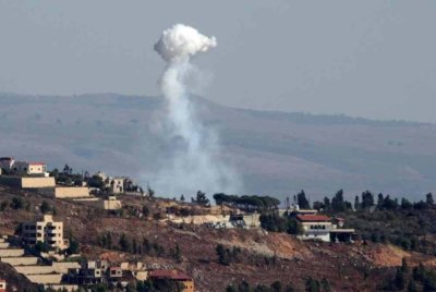 Israel menyerang selatan Lubnan pada Rabu seiring serangan dilancarkan Hezbollah. Foto AFP