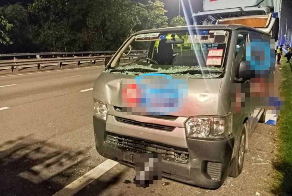 Mangsa telah datang ke tempat kejadian dengan menaiki van dan meletakkan kenderaan di bahu kiri jalan untuk membaiki sebuah treler yang rosak.