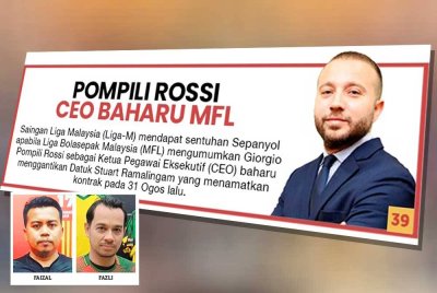 Laporan Sukan Sinar baru-baru ini.