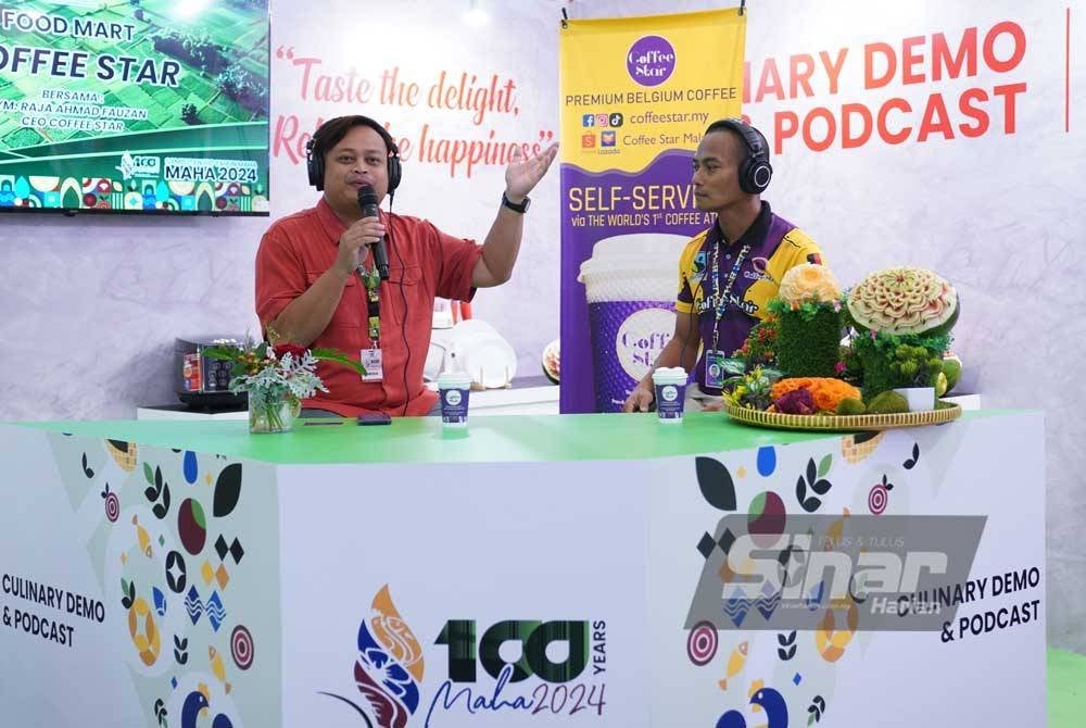 Sesi podcast bersama usahawan tempatan, Ketua Pegawai Eksekutif (CEO) Coffee Star Malaysia, Raja Ahmad Fauzan Raja Hassan (kanan). Foto Sinar Harian-MOHD HALIM ABDUL WAHID