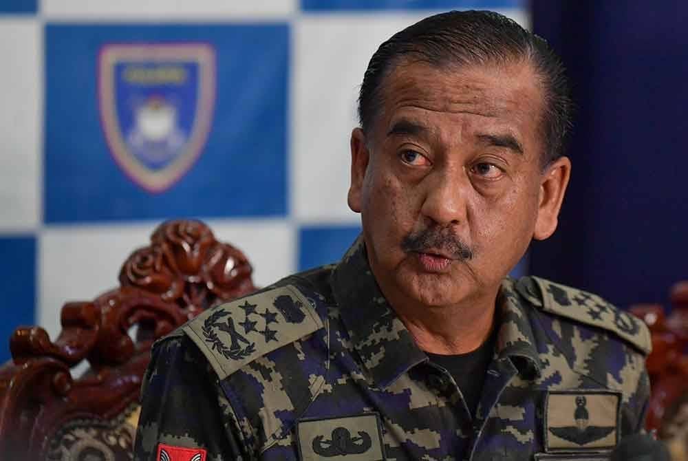 Ketua Polis Negara, Tan Sri Razarudin Husain ketika sidang media di Pusat Latihan Polis Kuala Lumpur (Pulapol) pada Selasa. Foto Bernama