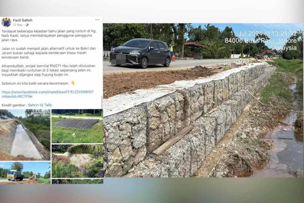 Kerja-kerja penambahbaikan yang dijalankan. Kerja-kerja penambaikan di Bukit Pasir.