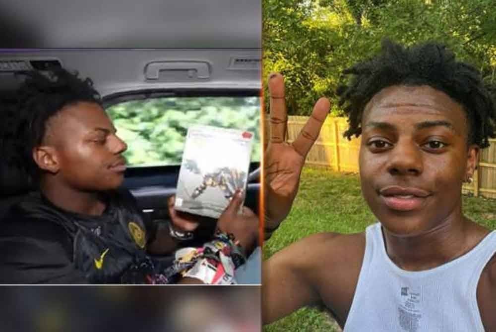 Speed (gambar kiri) menerima sebuah robot 'Gundam' daripada peminat di Malaysia ketika melakukan siaran langsung di YouTube, hari ini - Foto/Tangkap layar YouTube/Instagram IShowSpeed