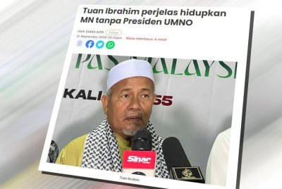 Laporan Sinar Harian Ahad lalu mengenai penjelasan Tuan Ibrahim berhubung keputusan Pas untuk menghidupkan kembali MN tanpa pembabitan Ahmad Zahid.