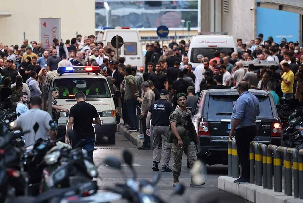 Hospital di Beirut, Saida dan Tyre dipenuhi dengan individu yang cedera. Foto AFP