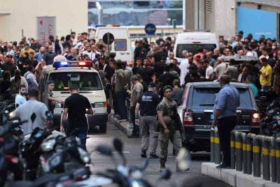 Hospital di Beirut, Saida dan Tyre dipenuhi dengan individu yang cedera. Foto AFP