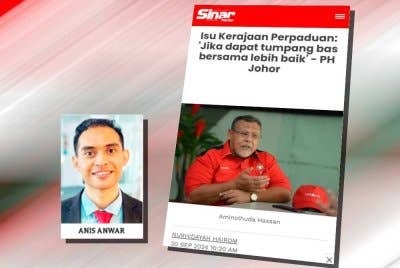 PH pasang impian Kerajaan Perpaduan diwujudkan di Johor selepas UMNO menang PRK Mahkota. (Gambar kecil: Anis Anwar)