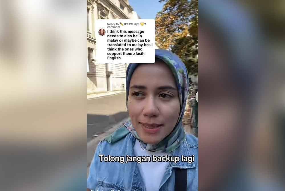 Tangkap layar pendedahan pengalaman Sabrina Bolivar di TikTok