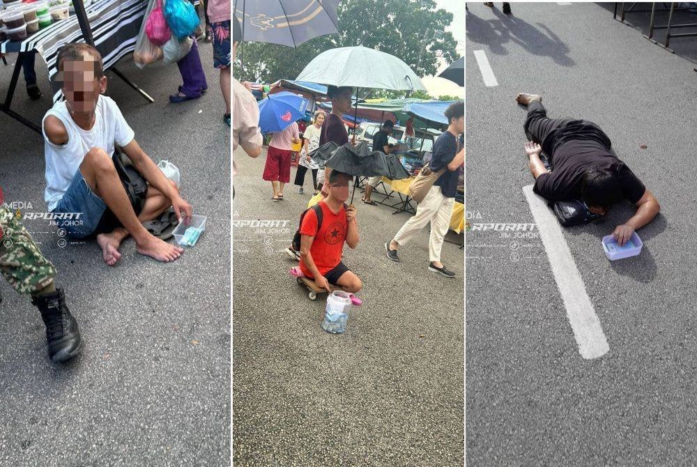 JIM menumpaskan sindiket pengemis jalanan OKU menerusi Op Serkap pada Isnin dan Selasa. Foto JIM Johor