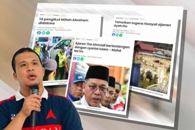 Jabatan Mufti Perak digesa segera mengeluarkan kenyataan rasmi berhubung kedudukan ajaran yang telah disahkan sesat. Gambar hiasan (Gambar kecil: Khairol Najib