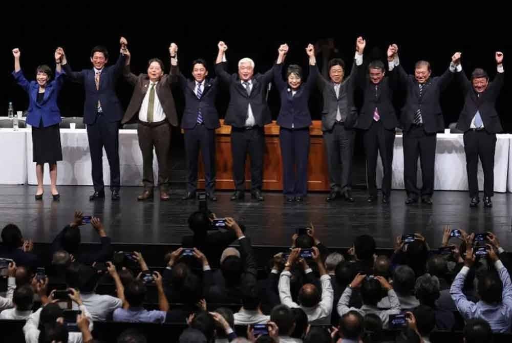 Sepanjang kempen selama 15 hari, kesemua calon menggariskan visi mereka untuk Jepun, sebuah negara yang semakin menua dengan pertumbuhan ekonomi yang rendah. Foto AFP