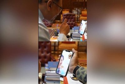 Anwar menghubungi kanak-kanak perempuan dikenali sebagai Uya, yang baru-baru ini bersama keluarganya diuji musibah banjir di Kedah, melalui panggilan video.