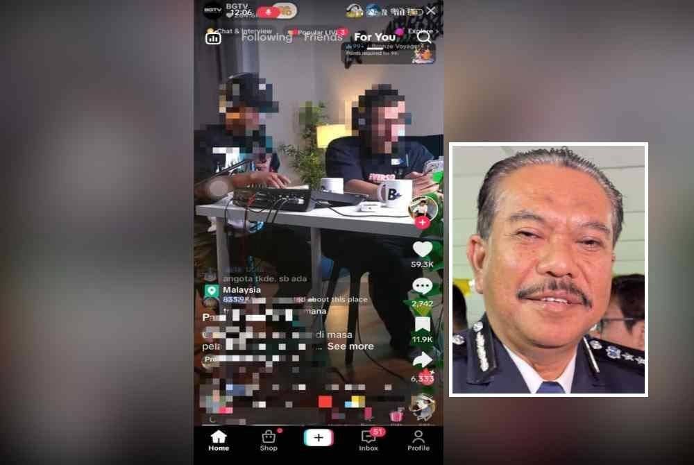 Tangkap layar audio siar yang memaparkan pengakuan wanita tersebut. Gambar kecil: Hamzah