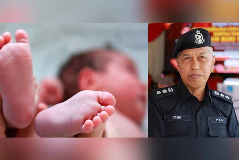 Mayat bayi perempuan ditemui di tepi Sungai Larut dekat Simpang di sini dipercayai dibuang sebaik dilahirkan pada Rabu. - Gambar hiasan 123RF, Mohamad Nasir (kanan).