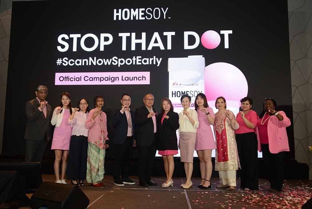 Ace Canning Corporation Sdn Bhd, melancarkan kempen Homesoy 3.0 ‘Stop That Dot’ untuk menggalakkan pengesanan awal kanser payudara dan meningkatkan kesedaran mengenainya dalam kalangan wanita.