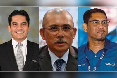 Dari kiri: Mohd Radzi,Ronald Kiandee dan Ahmad Faizal