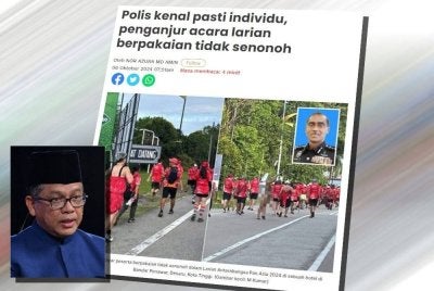 Laporan Sinar Harian pada Ahad. (Gambar kecil: Mohd Na'im)