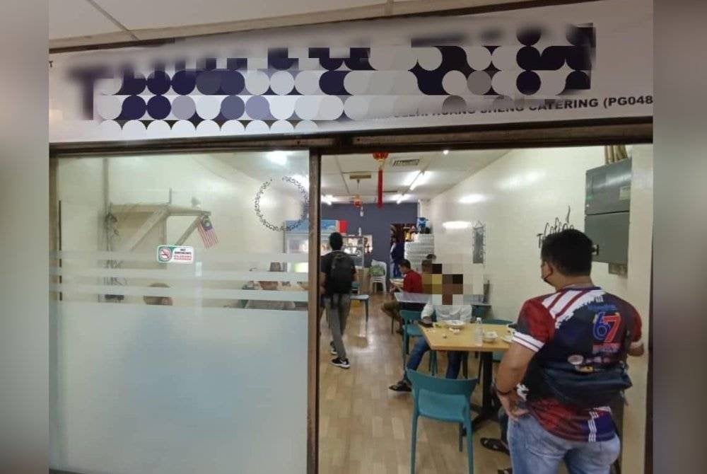 Tiga premis jualan makanan, kedai gunting rambut, pasar mini dan kedai refleksologi telah diperiksa dalam operasi tersebut. Foto JIM Pulau Pinang