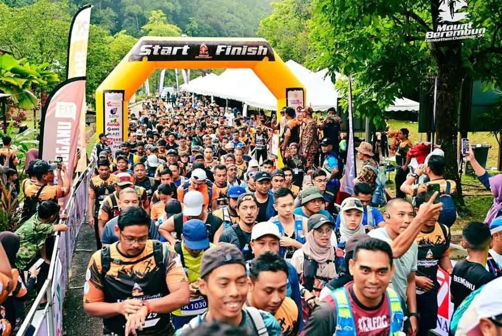 Antara peserta terlibat dalam Program Mount Berembun Climbathon Challenge (MBCC24) yang diadakan di Taman Eko Rimba Chemerong, Dungun.