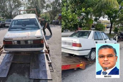 Majlis Bandaraya Seremban (MBS) menyita dan memindahkan 545 kenderaan tersadai sehingga September lepas di daerah ini selepas ia menimbulkan keadaan kacau ganggu. Foto MBS