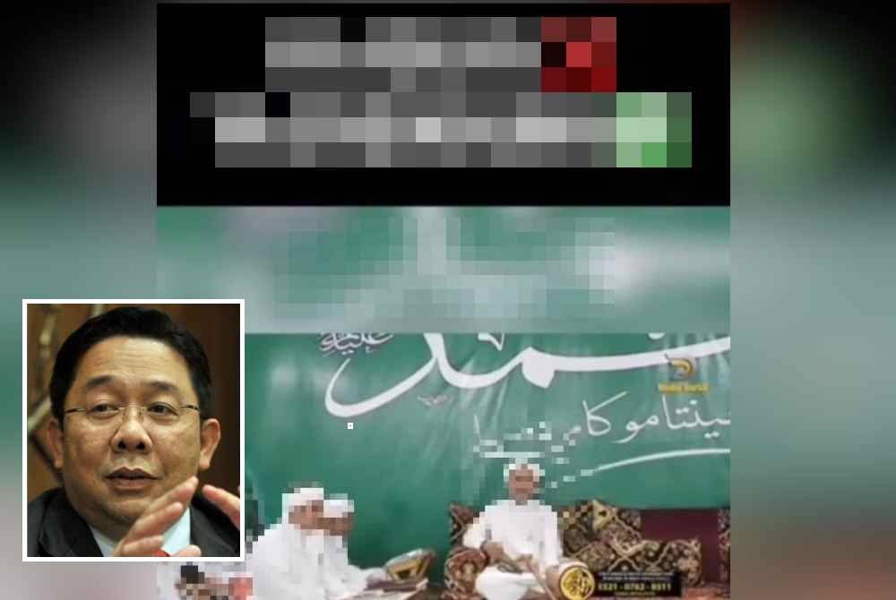 Tangkap layar video viral seakan ‘memuji’ dengan mengalunkan bait tertentu dalam bahasa Arab kepada seorang pendakwah di Facebook. Gambar kecil: Sirajuddin Suhaimee